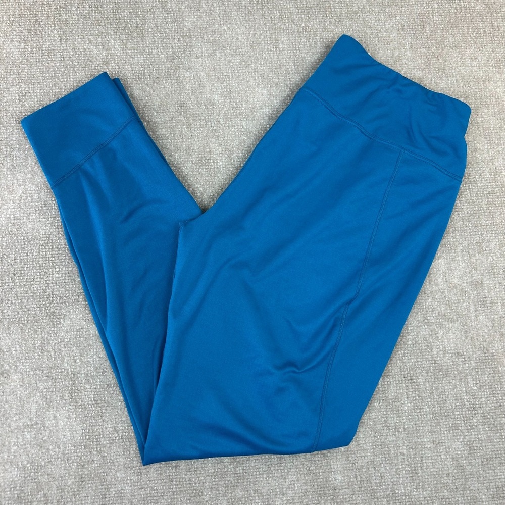 Patagonia Polartec Midweight Capilene Baselayer Womens Large‎ Blue Stretch Logo